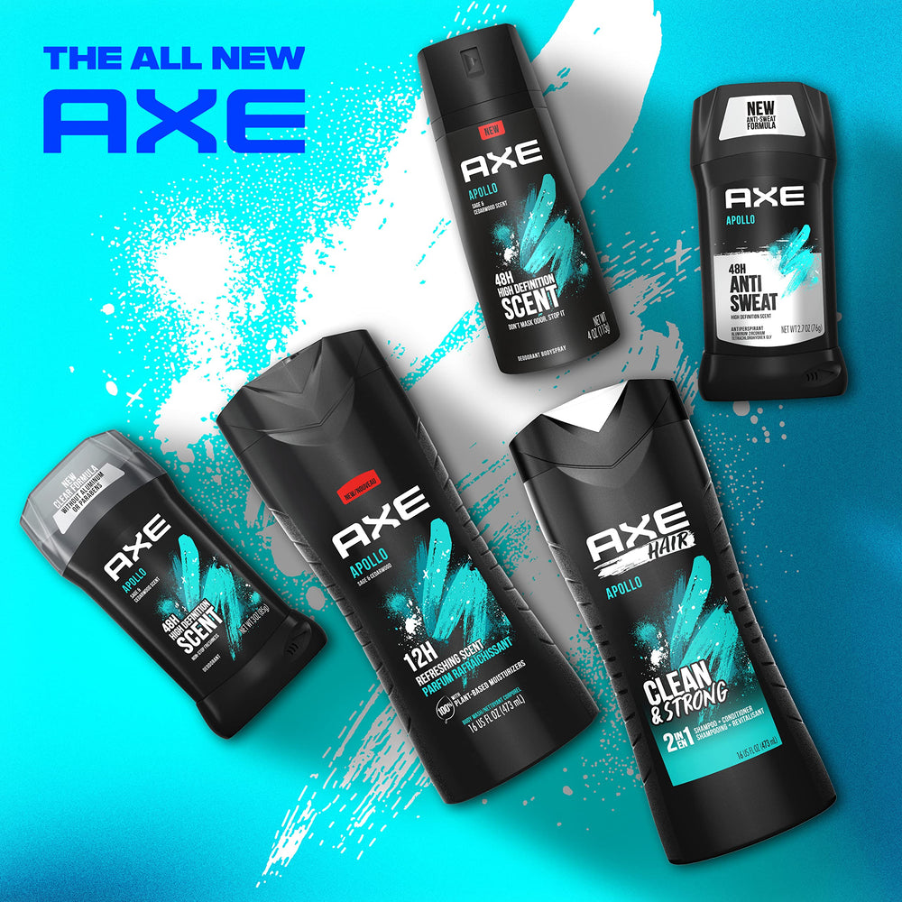 AXE etiqueta Apollo enfocando ingredientes y beneficios dermatológicos