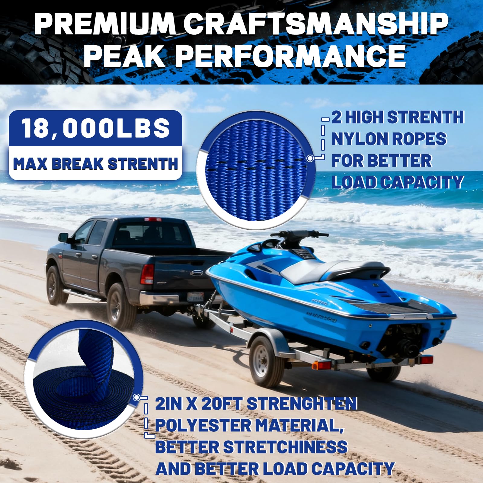 AXSIPEIX comparación de tamaño 2" x 20ft con cinta métrica, referencia de longitud