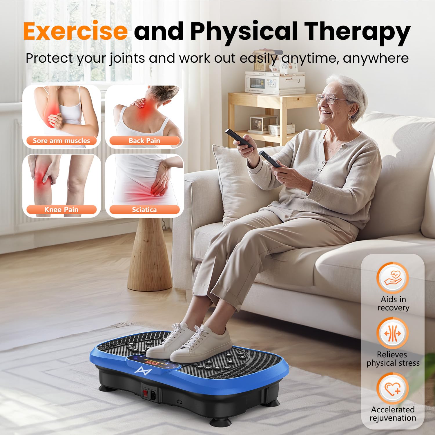 AXV vista lateral que muestra la carcasa ergonómica y soporte robusto durante vibración
