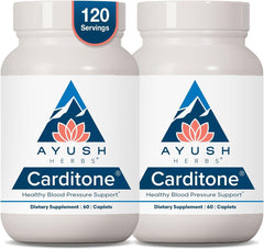 Ayush Herbs Carditone vista frontal mostrando envase y diseño, útil para identificar producto