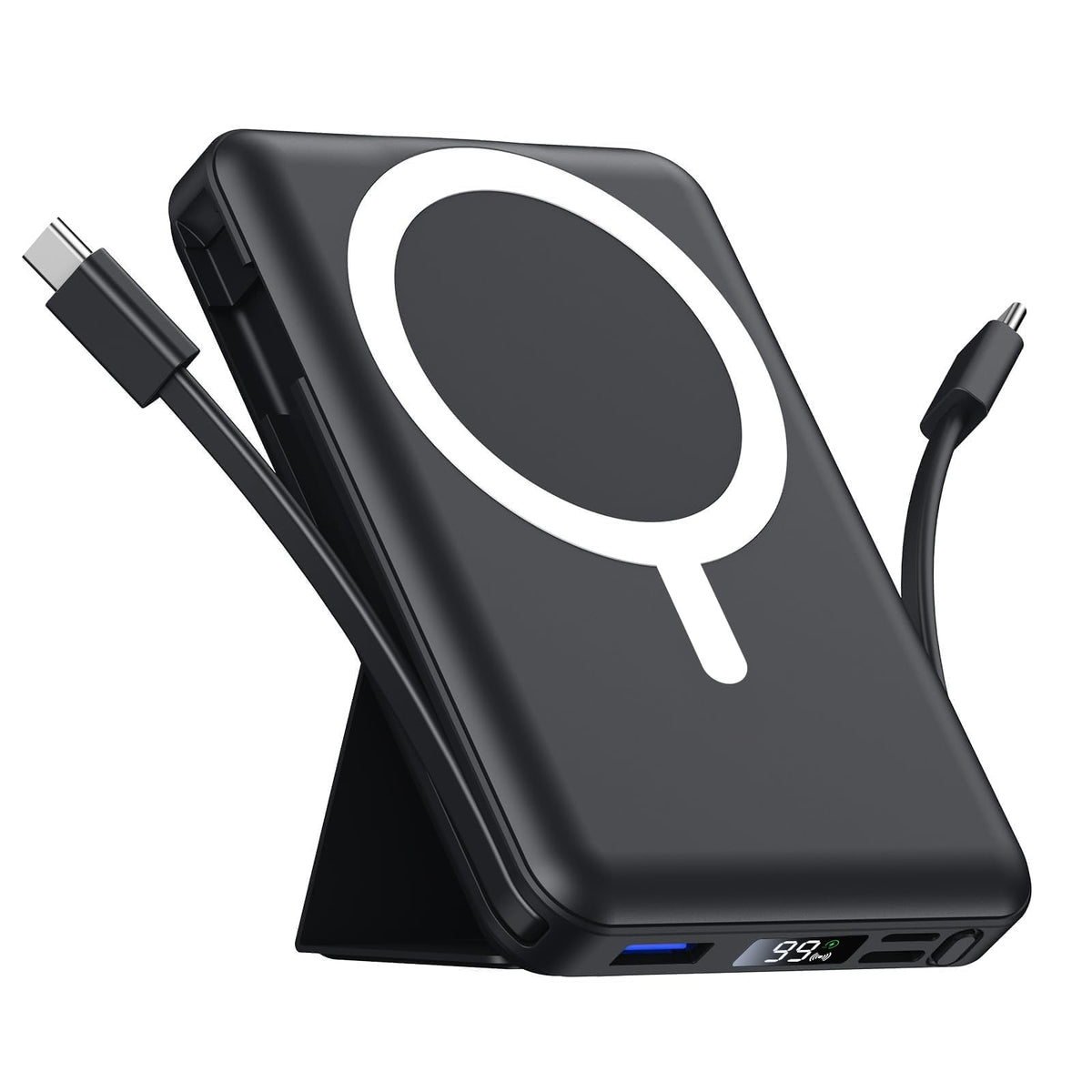 Azmuth frontal mostrando el cargador MagSafe y su diseño compacto beneficia movilidad