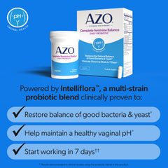 AZO bottle held in hand showing size and portability benefit