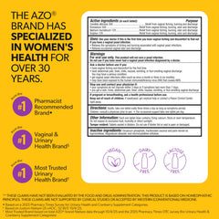 AZO etiqueta con información y uso seguro visible