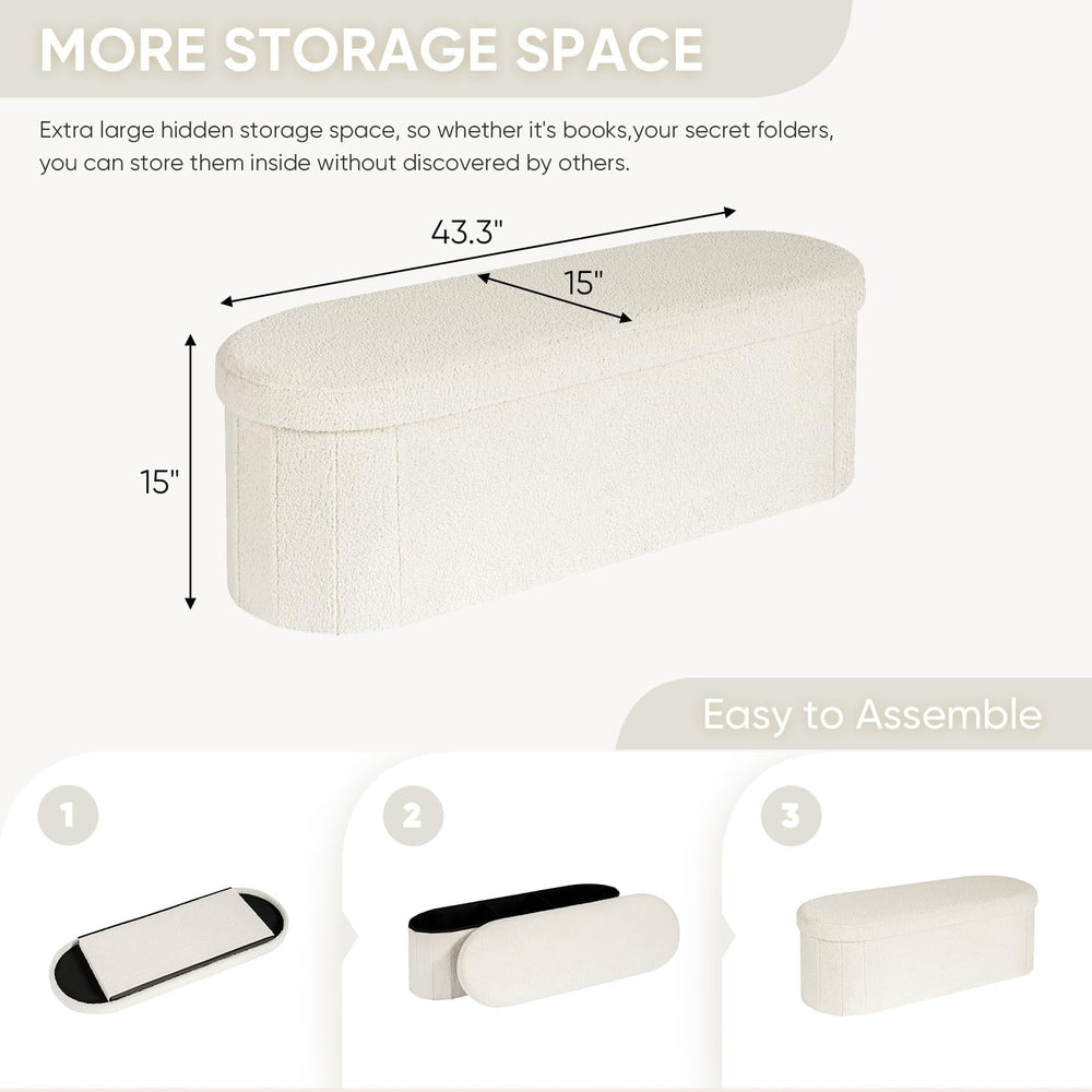 B FSOBEIIALEO open ottoman revealing 120L storage and organized interior benefit