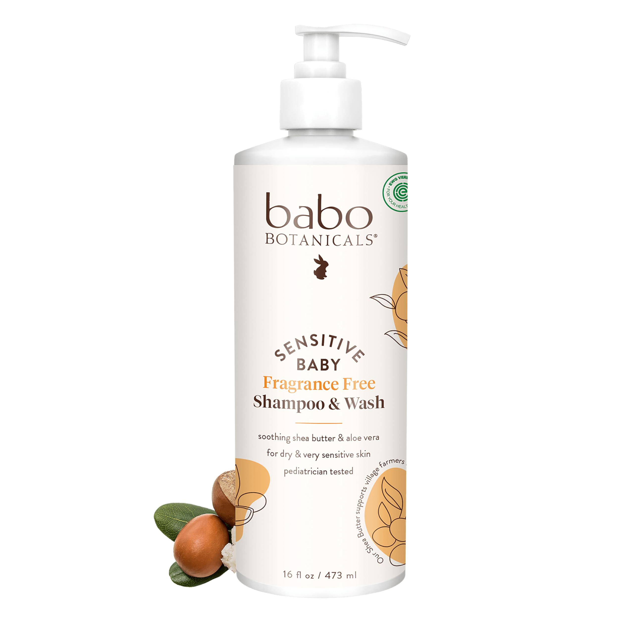 Babo Botanicals front packaging showing bottle and label for gentle benefits