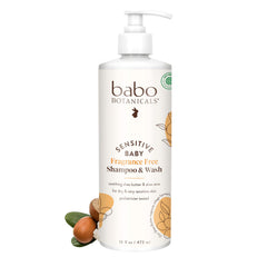 Babo Botanicals front packaging showing bottle and label for gentle benefits