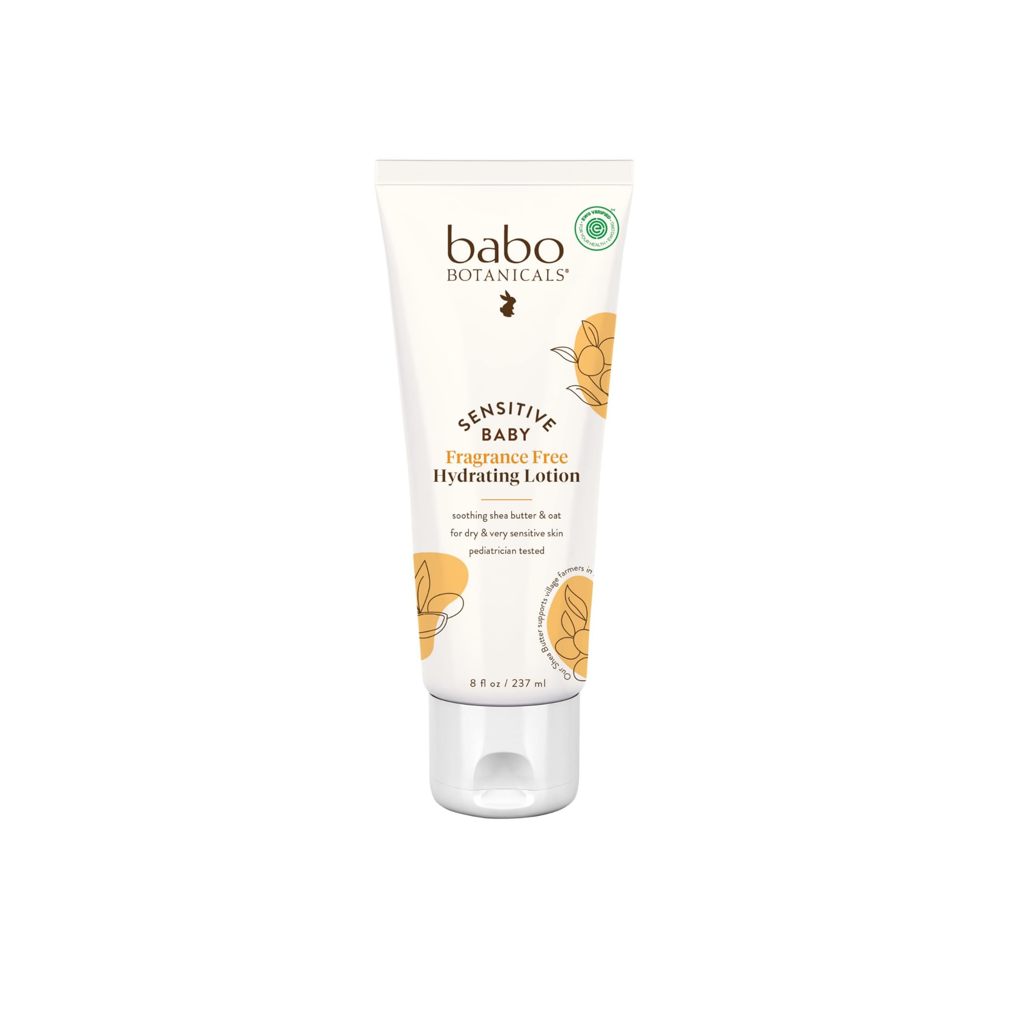 Babo Botanicals envase frontal mostrando diseño y uso para piel sensible