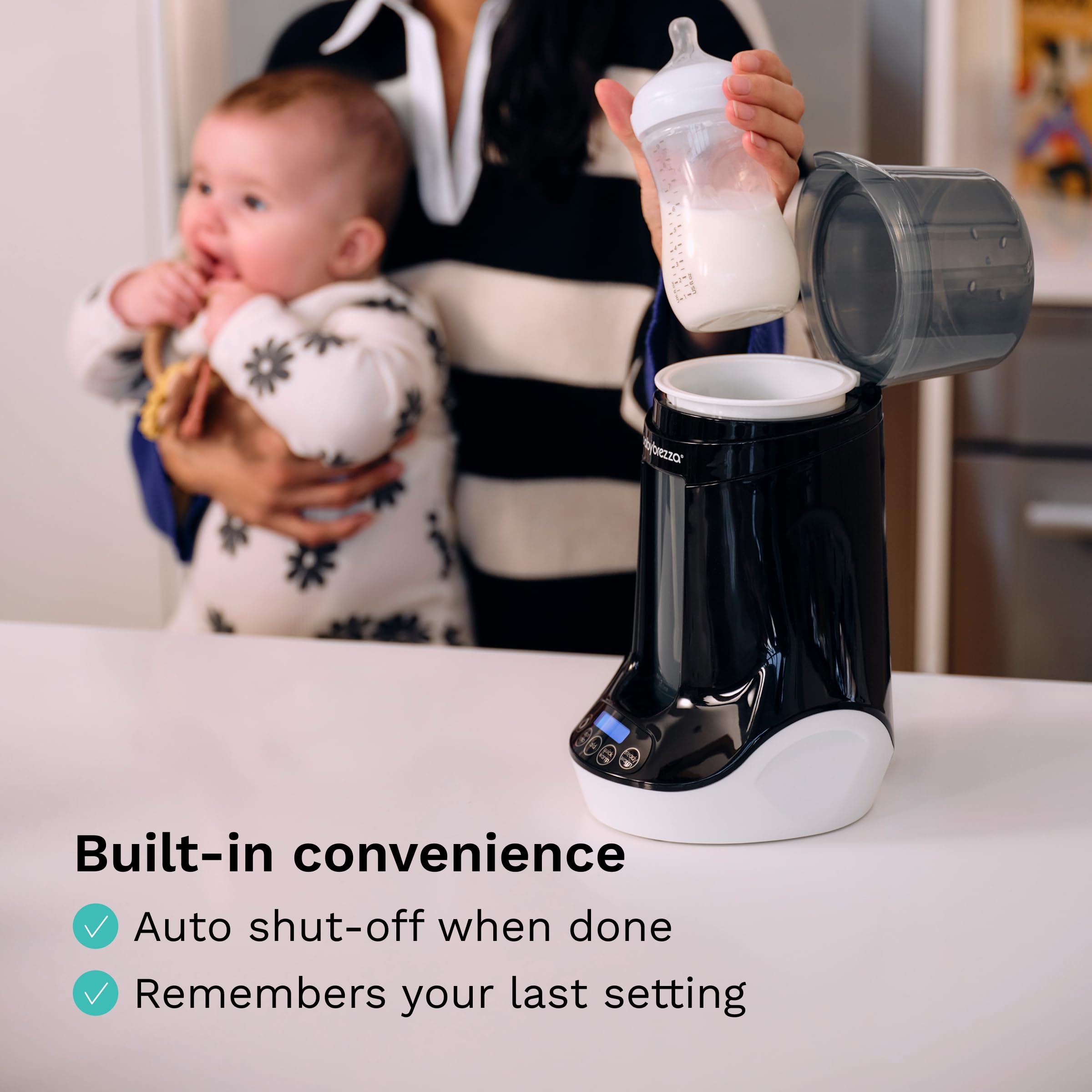 Baby Brezza detalle del baño de agua para calentamiento gradual y seguro