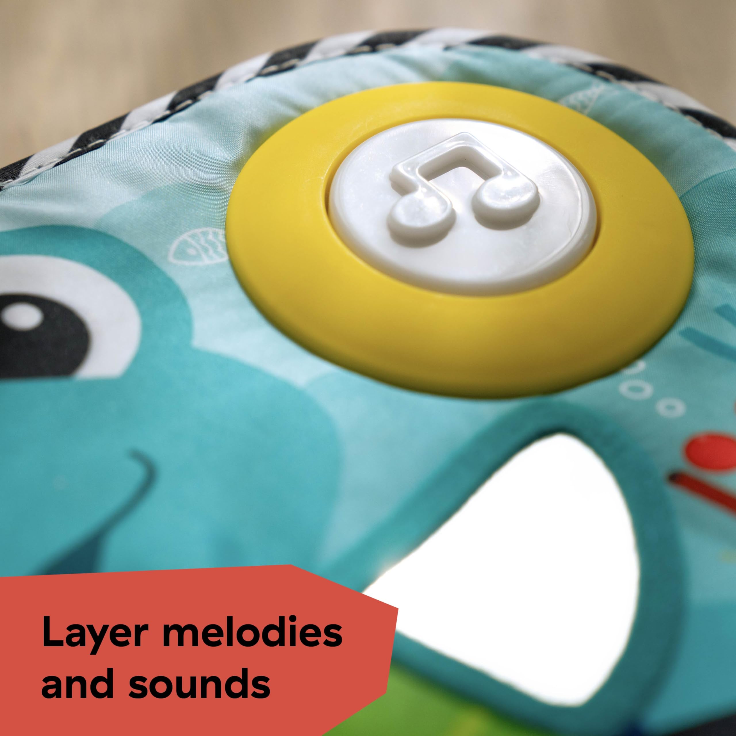 Baby Einstein battery compartment open showing easy battery access