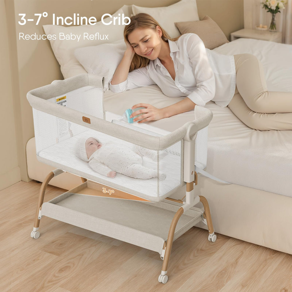 BabyBond moisés con laterales de malla para máxima visibilidad y ventilación