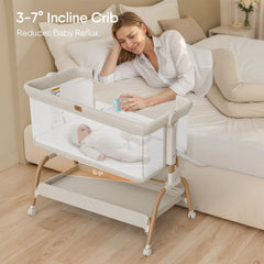 BabyBond moisés con laterales de malla para máxima visibilidad y ventilación