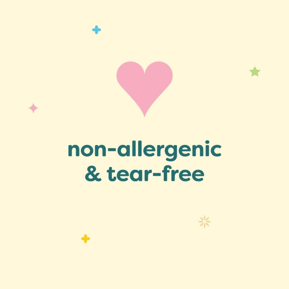 BabyGanics escena familiar en baño, producto apto para rutina diaria