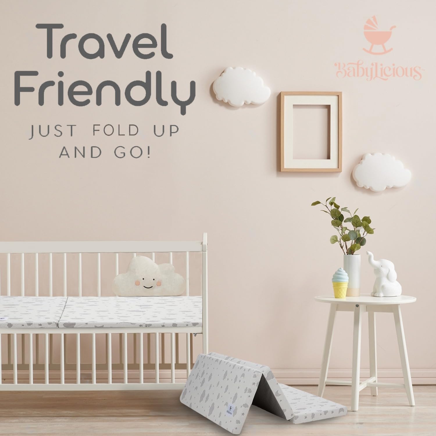 Babylicious funda con etiqueta y material transpirable para limpieza sencilla