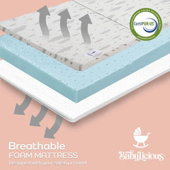 Babylicious colchón trifold plegado para transporte y almacenamiento fácil