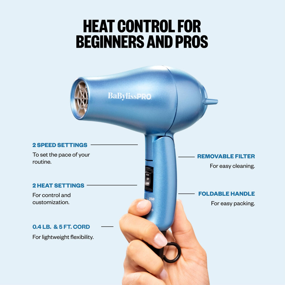 BaBylissPRO secador mostrando interruptor de doble voltaje y control