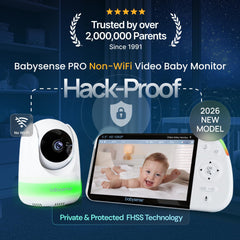 Babysense cámara con ángulo ajustable mostrando flexibilidad y encuadre seguro