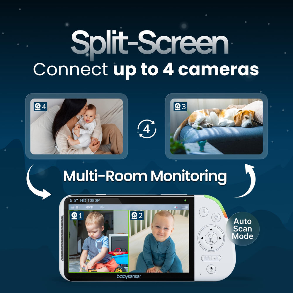 Babysense vista nocturna en cuna, visión clara con poca luz para tranquilidad