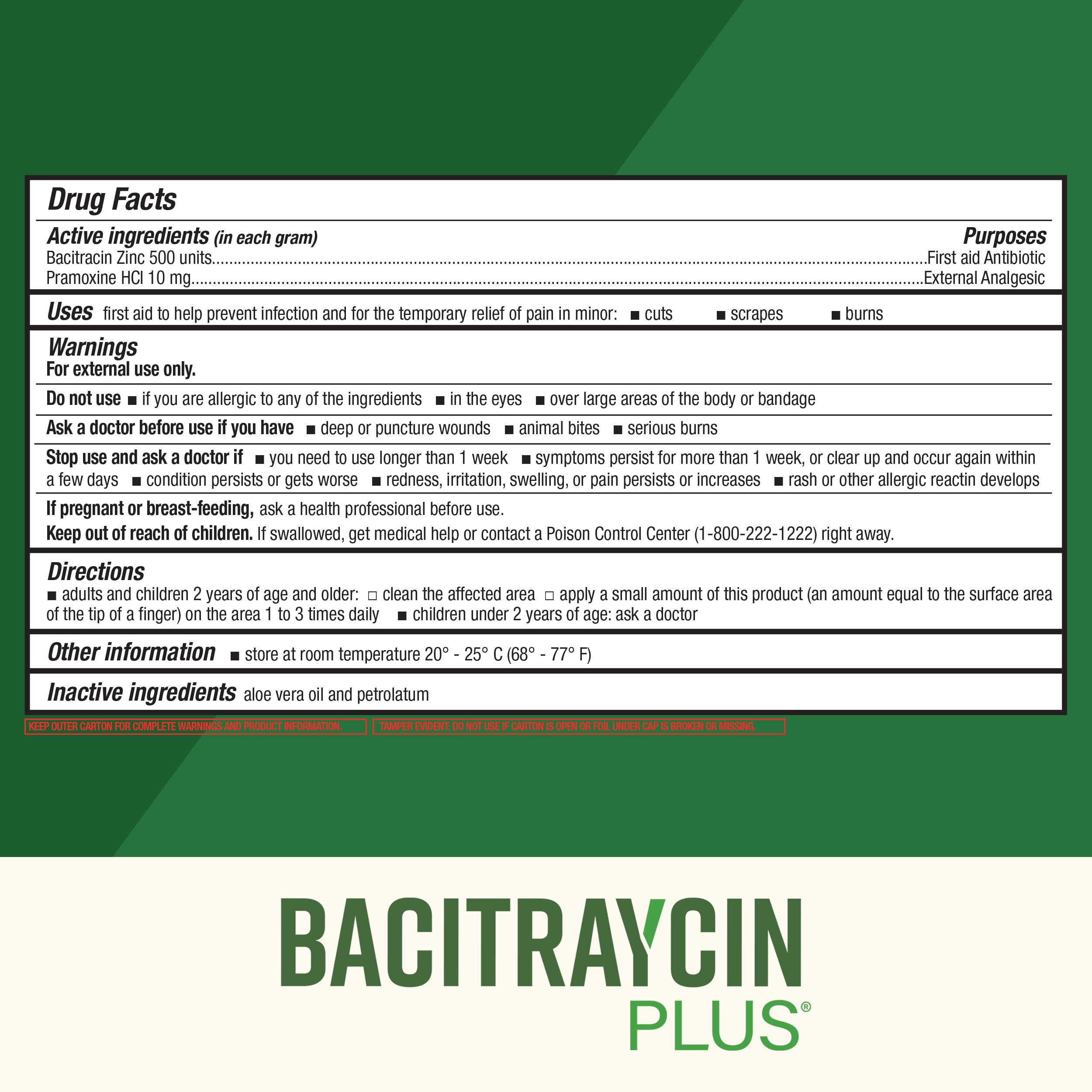 Bacitraycin Plus uso en botiquín escena de primeros auxilios confiable