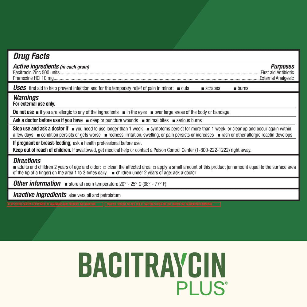 Bacitraycin Plus uso en botiquín escena de primeros auxilios confiable