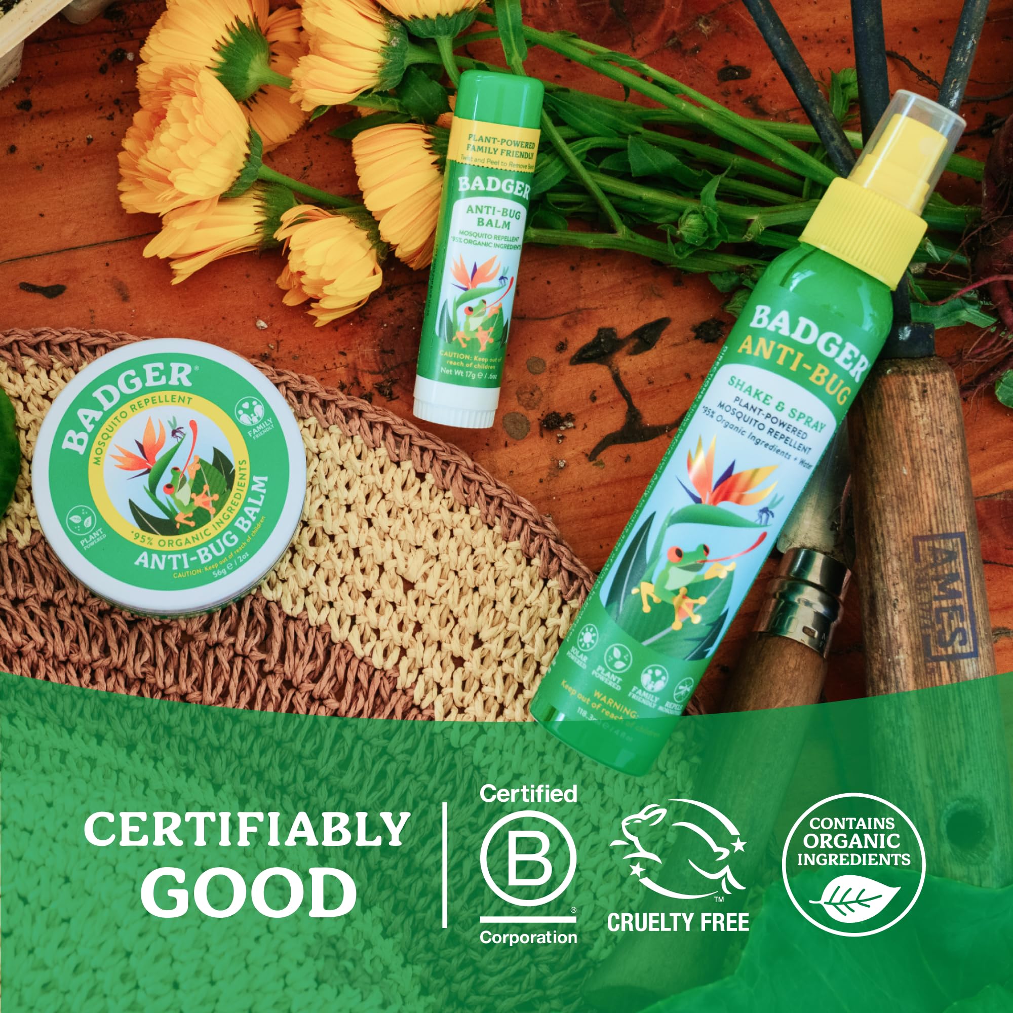 Badger ambientación camping mostrando producto en uso y beneficio outdoor