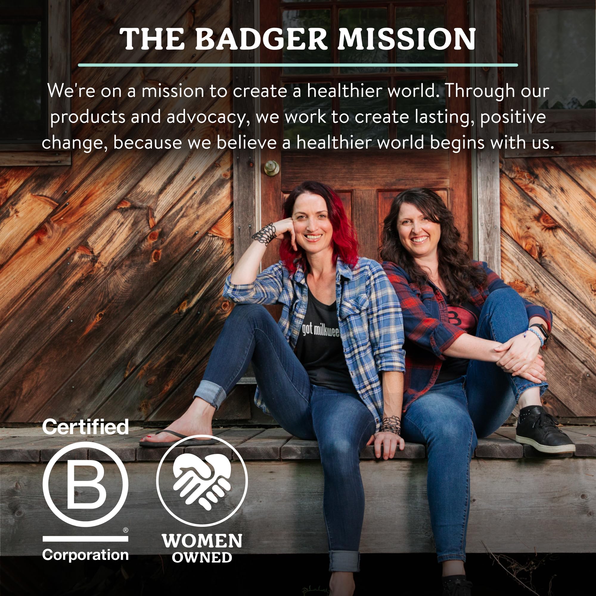 Badger envase de aluminio reciclado indicando beneficio ecológico
