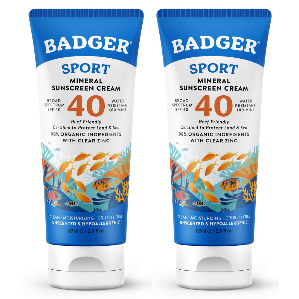 Badger frente del pack de dos tubos mostrando tamaño y diseño, protección confiable