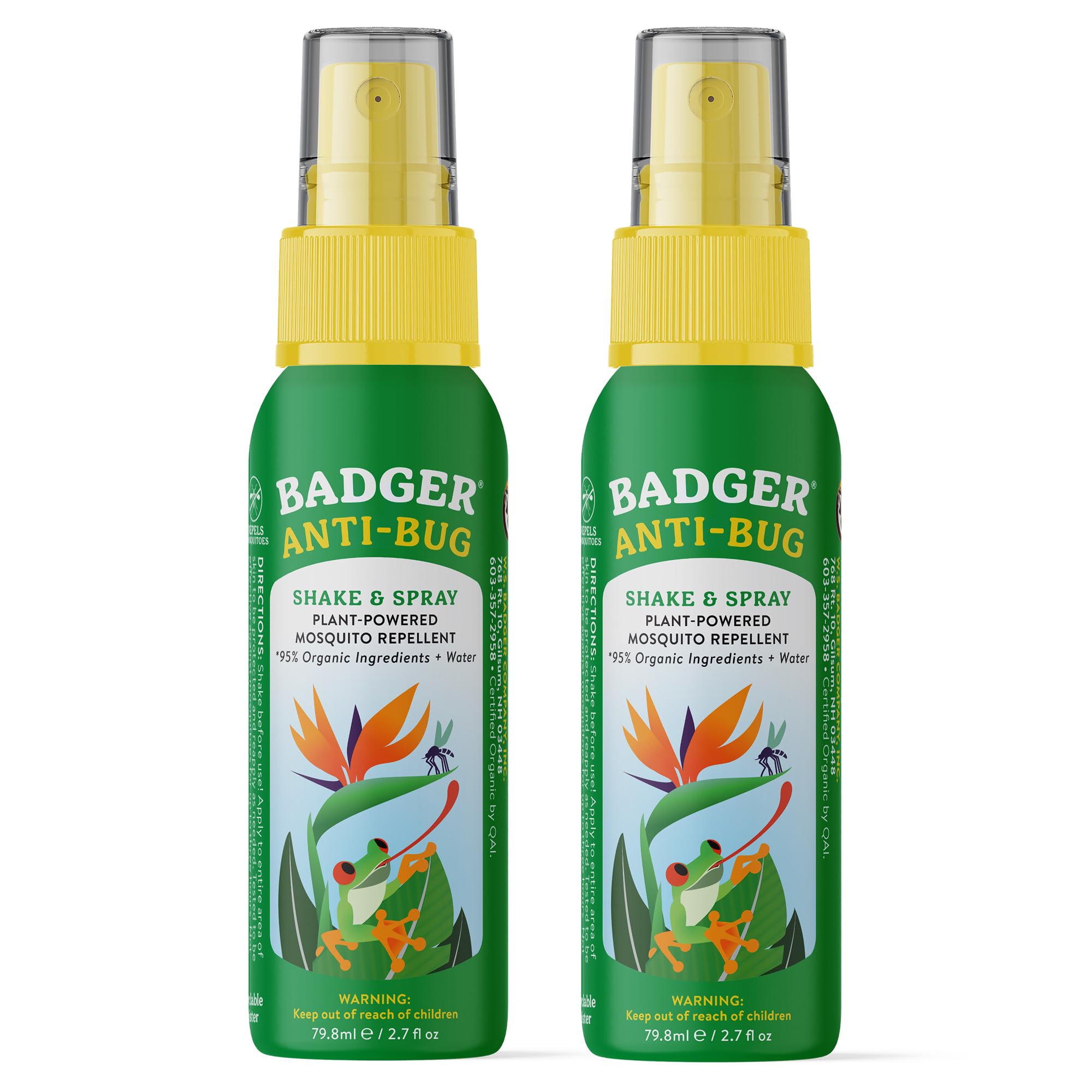Badger frontal del envase citronela viaje mostrando diseño y uso
