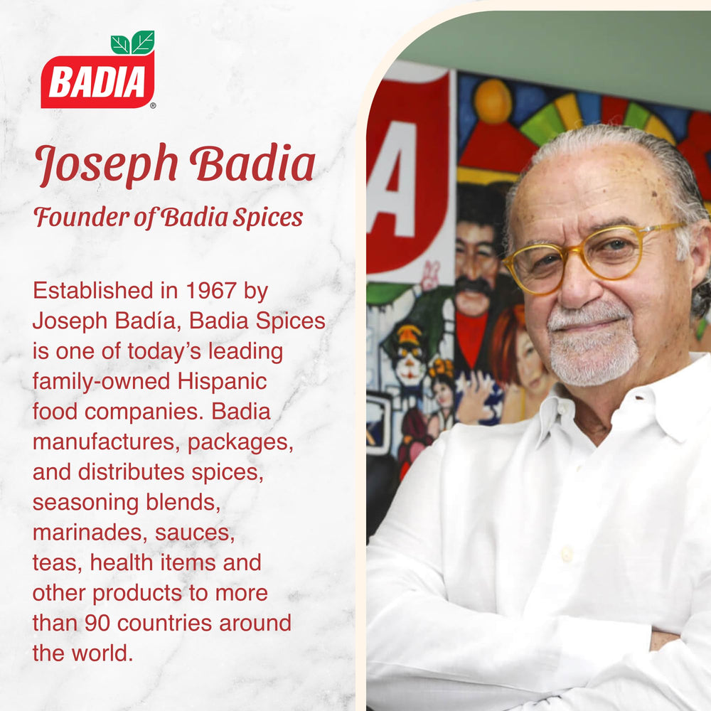 Badia bottle on counter in kitchen setting showing everyday use and fresh seasoning