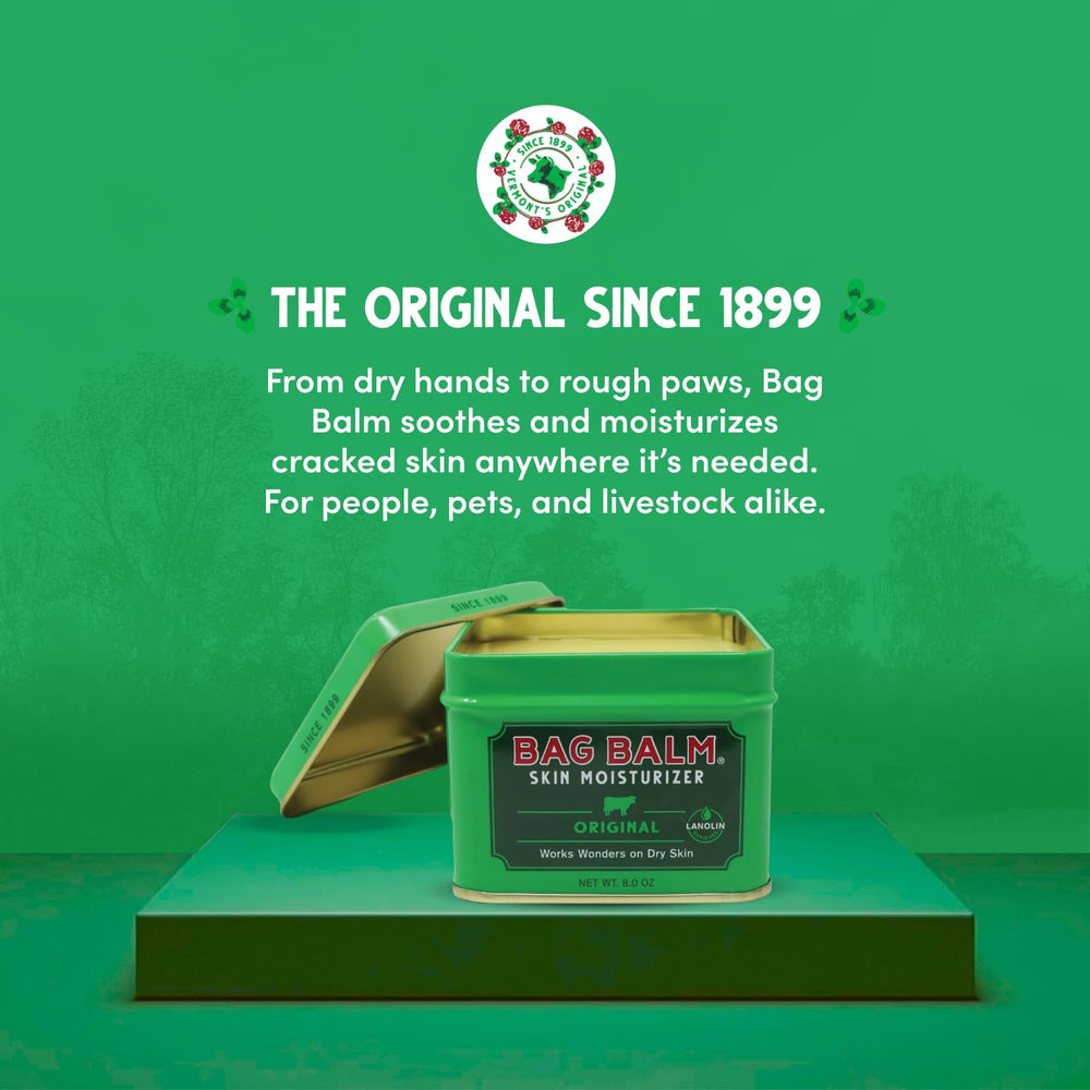 Bag Balm etiqueta con ingredientes simples y seguridad para mascotas