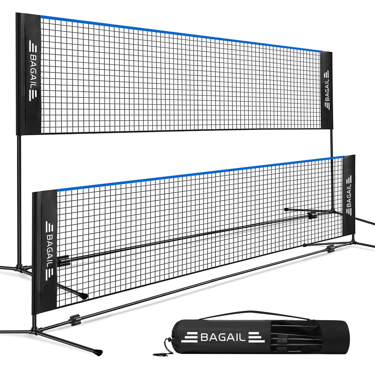 BAGAIL red frontal 10ft azul mostrando tamaño y construcción resistente