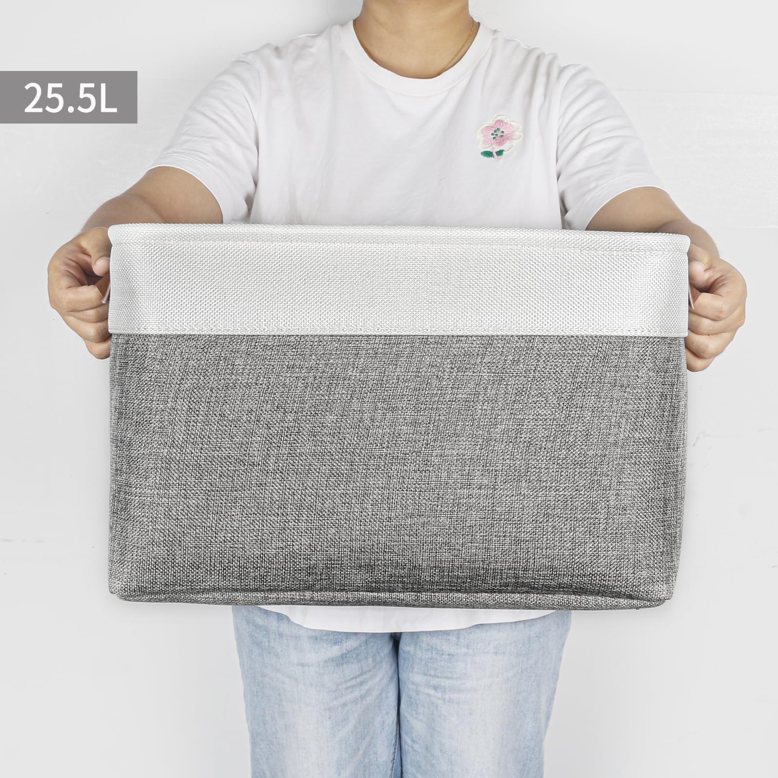 Bagnizer cesta plegada comprimida demostrando fácil guardado y traslado compacto