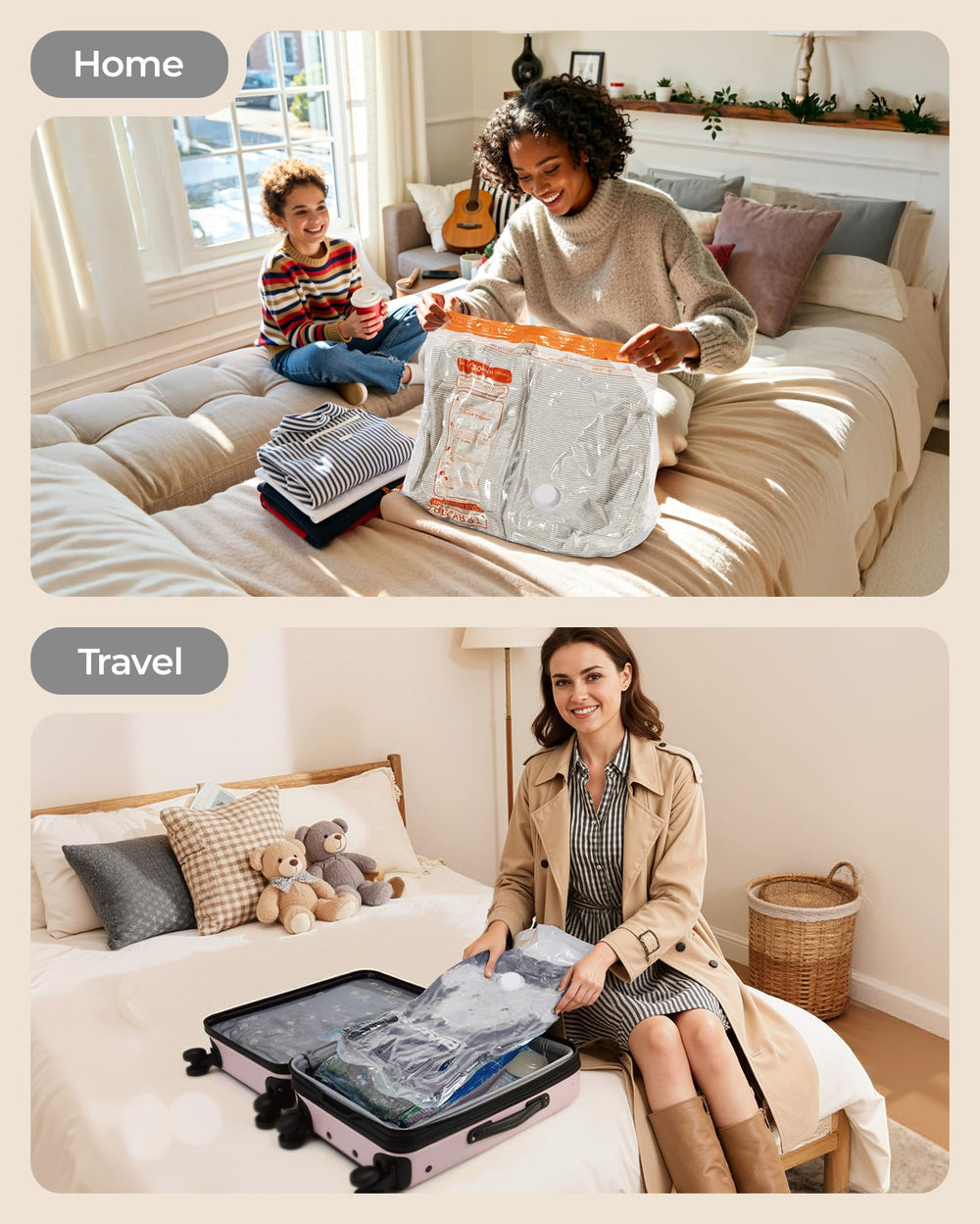 BAGSMART comparación de tamaño con manos para visualizar escala y portabilidad