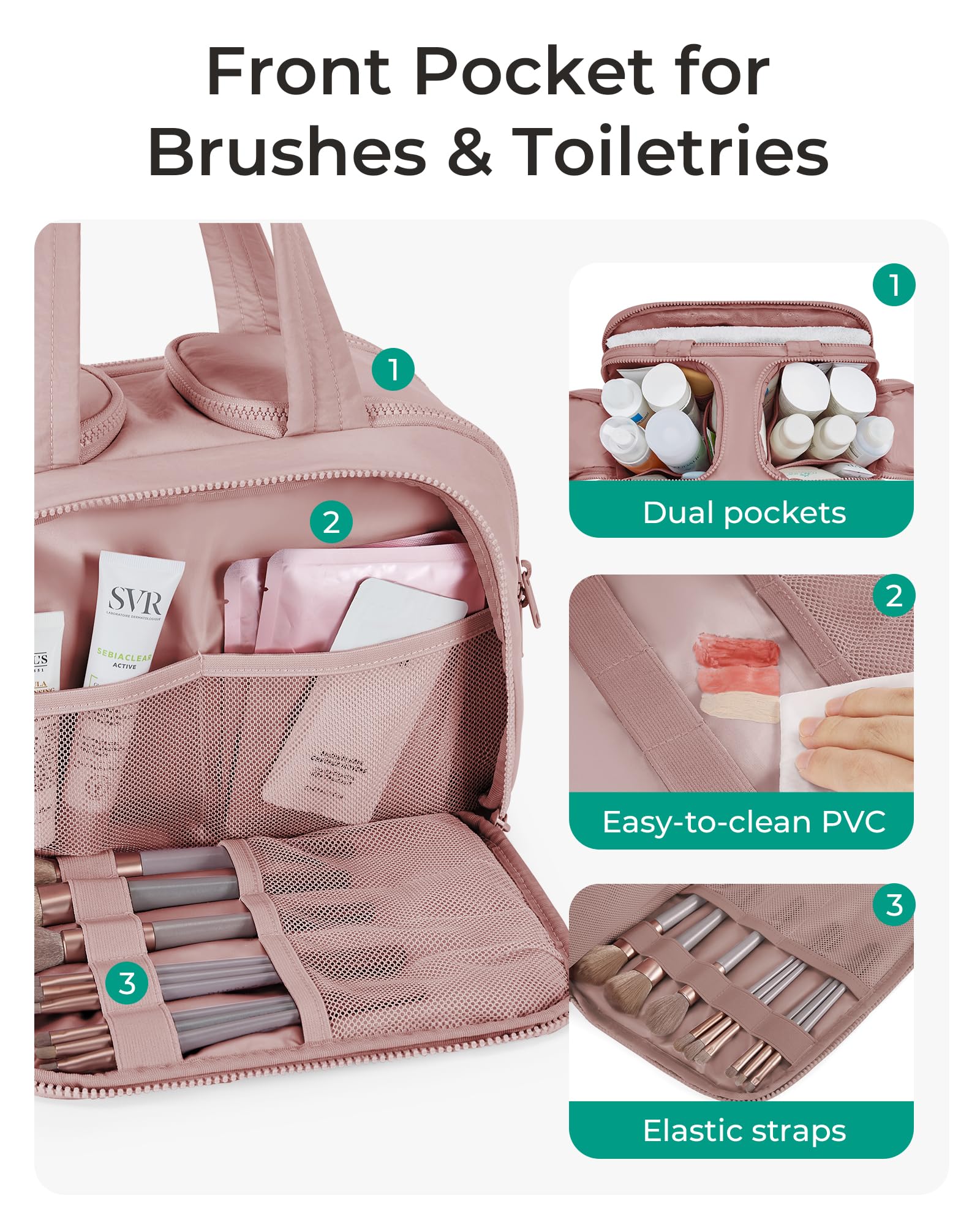BAGSMART detalle de tela taslan acolchada que protege y añade estilo