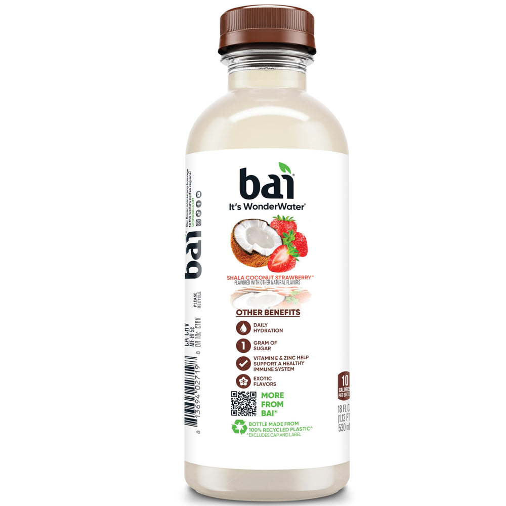 Bai botella junto a alimentos ligeros como complemento de comida