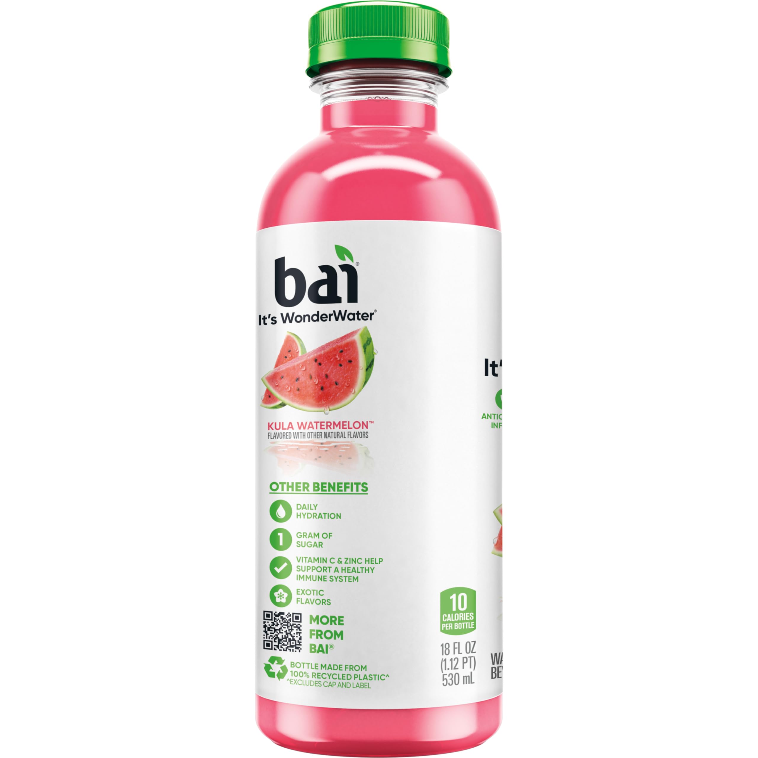 Vaso con Bai Kula Watermelon y hielo mostrando presentación lista para servir