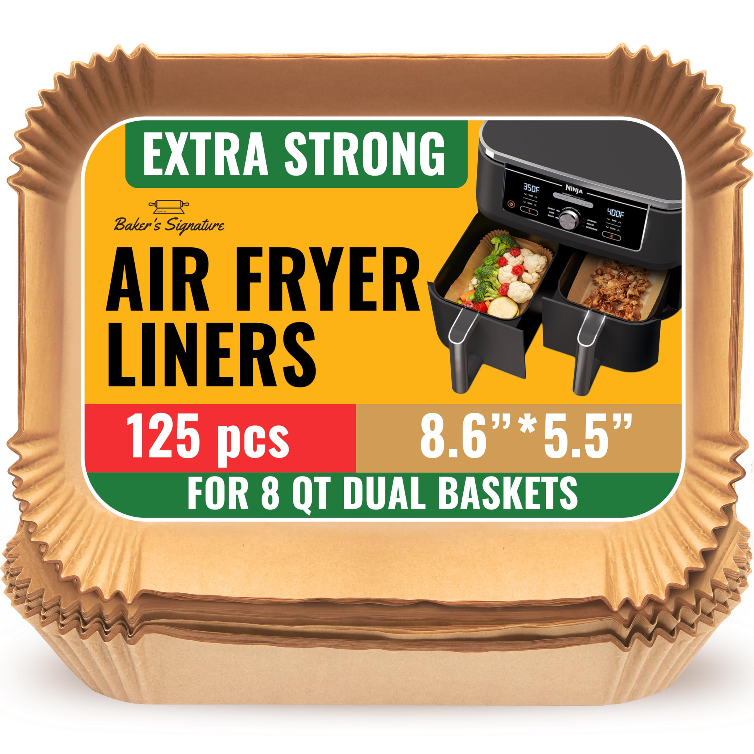 Baker's Signature empaque frontal mostrando 125 fundas y conveniencia