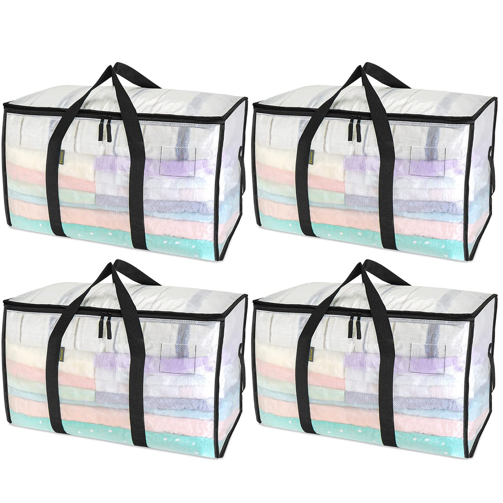BALEINE front view of clear 4-pack shows durable storage and quick identification