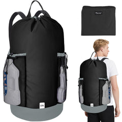 BALEINE vista frontal de la bolsa mochila con gran capacidad y cierre seguro