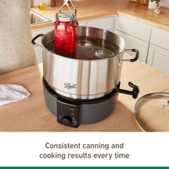 Ball EasyCanner procesando frascos de conserva con control automático