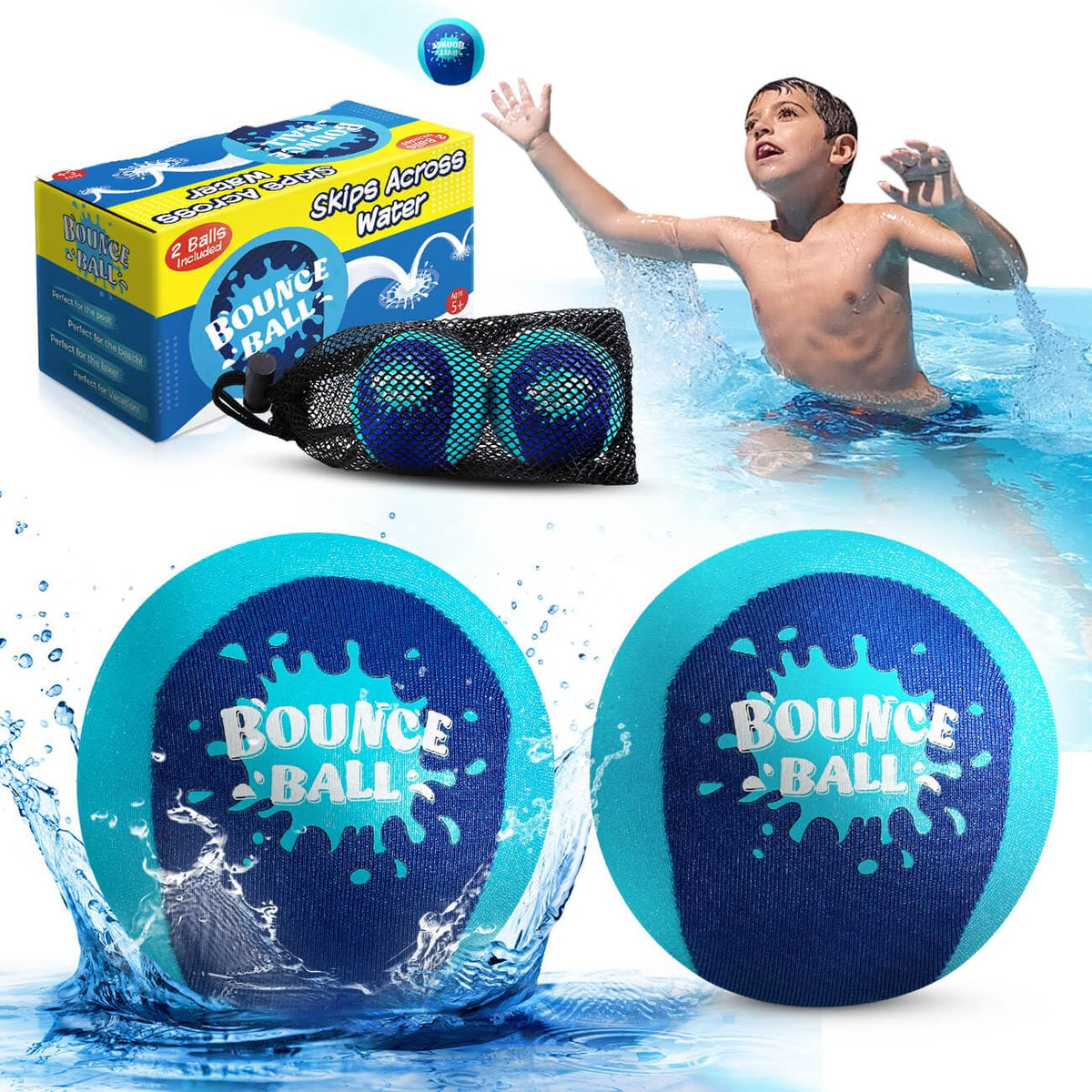 Bambilo pelota frontal en pack mostrando diseño y flotabilidad