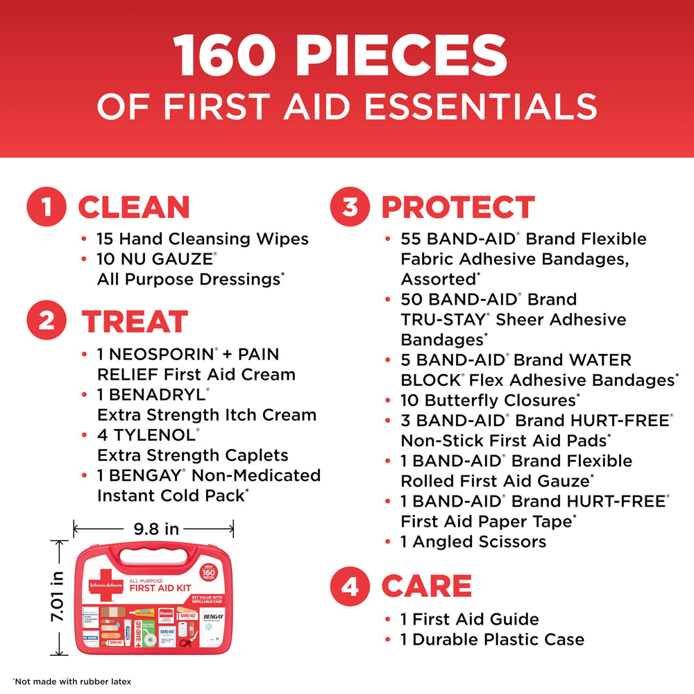 Band-Aid gasas y toallitas limpiadoras, higiene rápida de heridas
