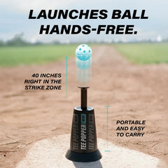 Bandit Sports vista cercana del soporte que sujeta la Mini Popper Ball con precisión