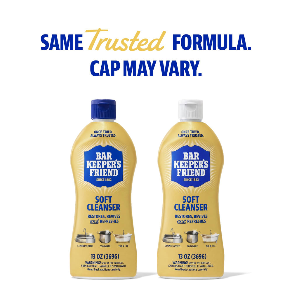 Bar Keepers Friend textura del líquido que indica acción microabrasiva