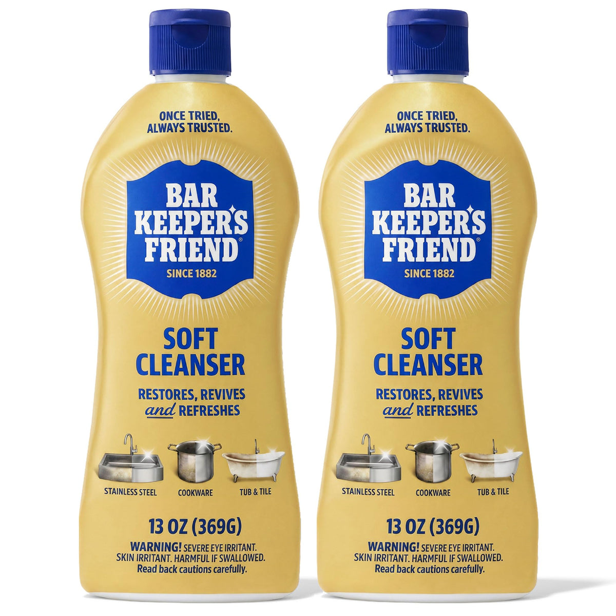 Bar Keepers Friend vista frontal del envase mostrando etiqueta y tamaño
