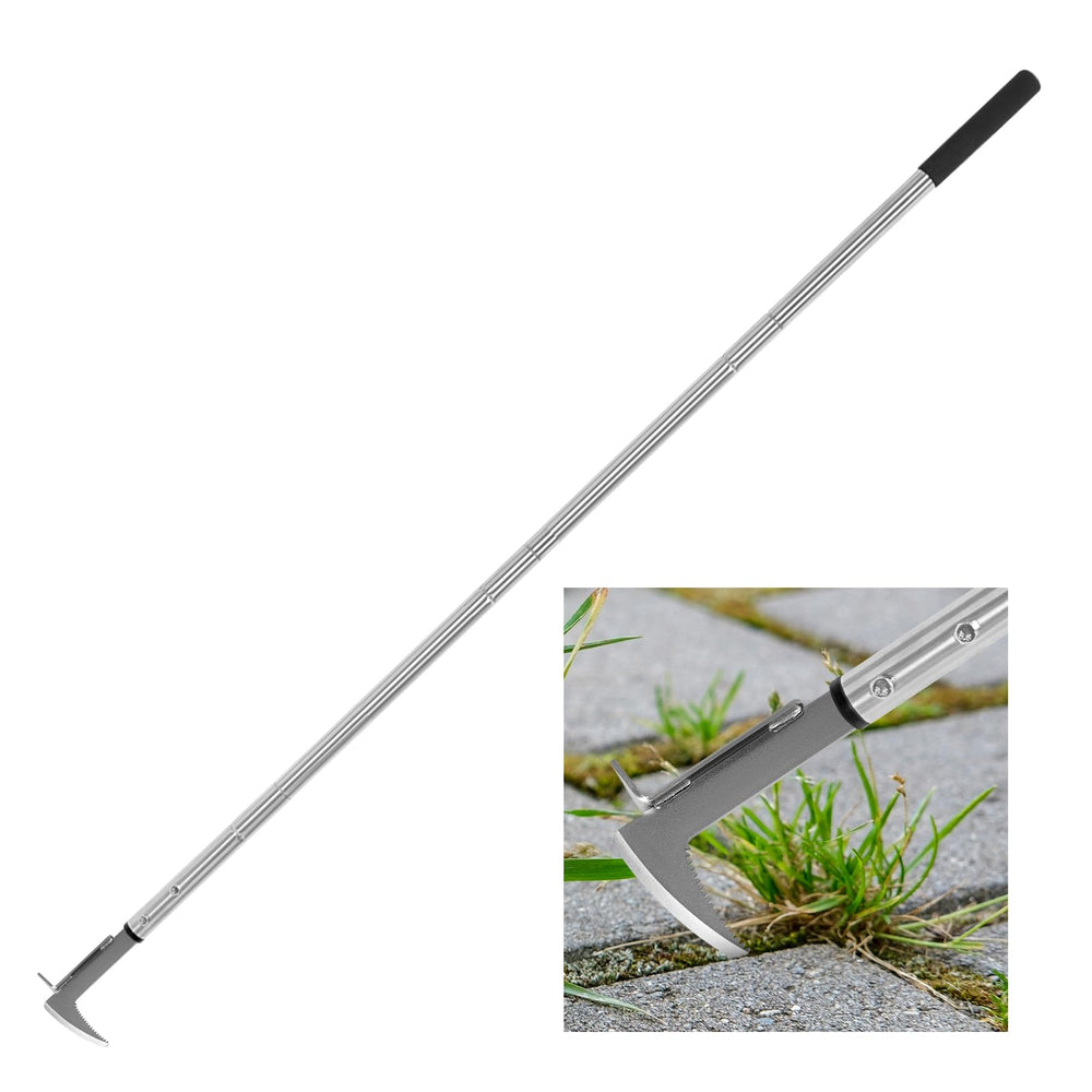 BARAYSTUS front view showing long handle and L-shaped head for ergonomic weeding