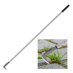 BARAYSTUS front view showing long handle and L-shaped head for ergonomic weeding