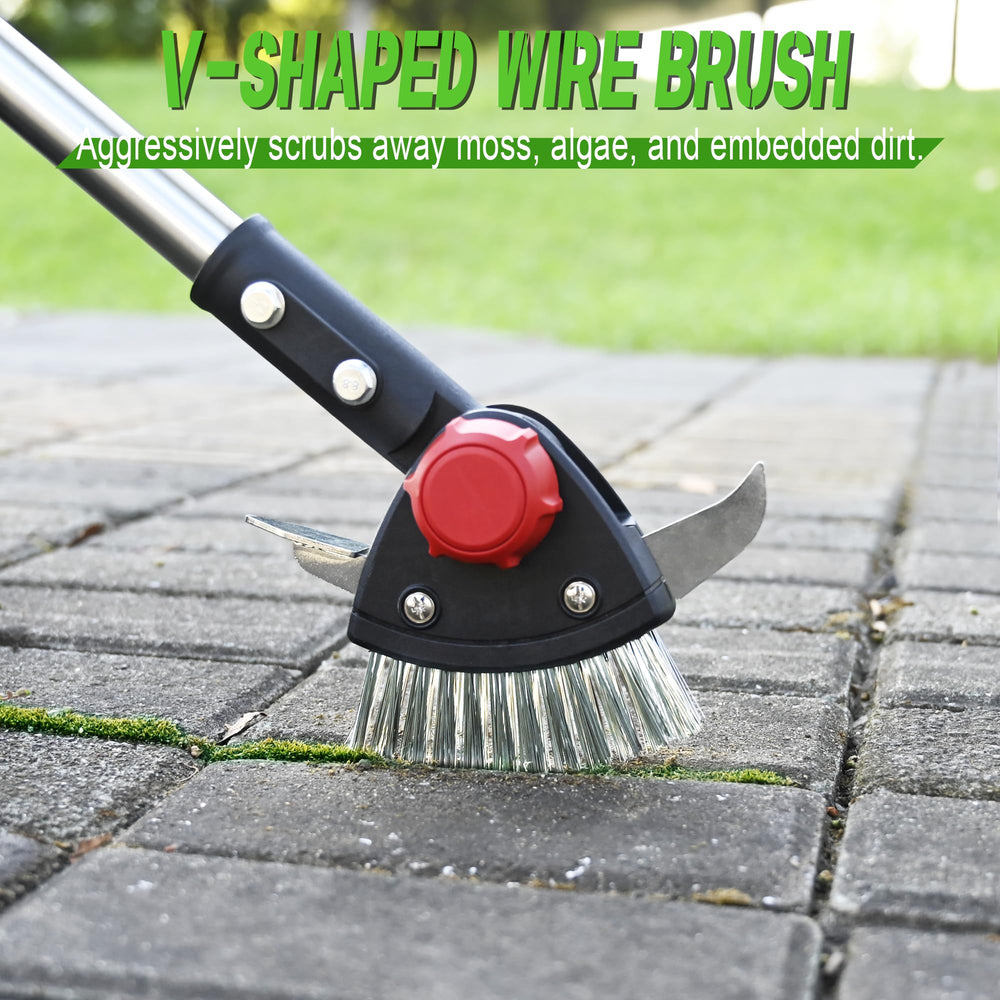 BARAYSTUS weeder in use on driveway improving curb appeal