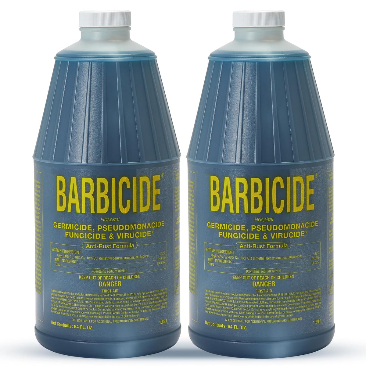 BARBICIDE envase frontal mostrando marca y tamaño para uso profesional