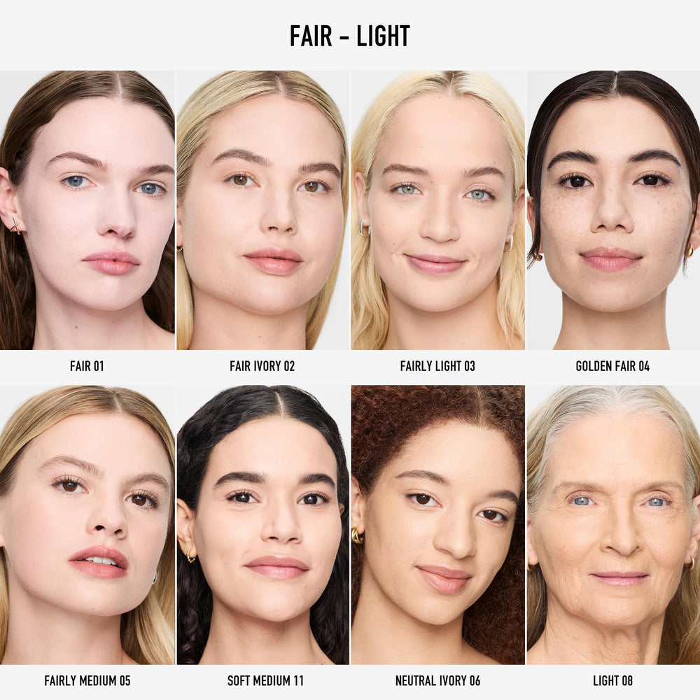 bareMinerals aplicación con brocha kabuki para cobertura modulable y natural