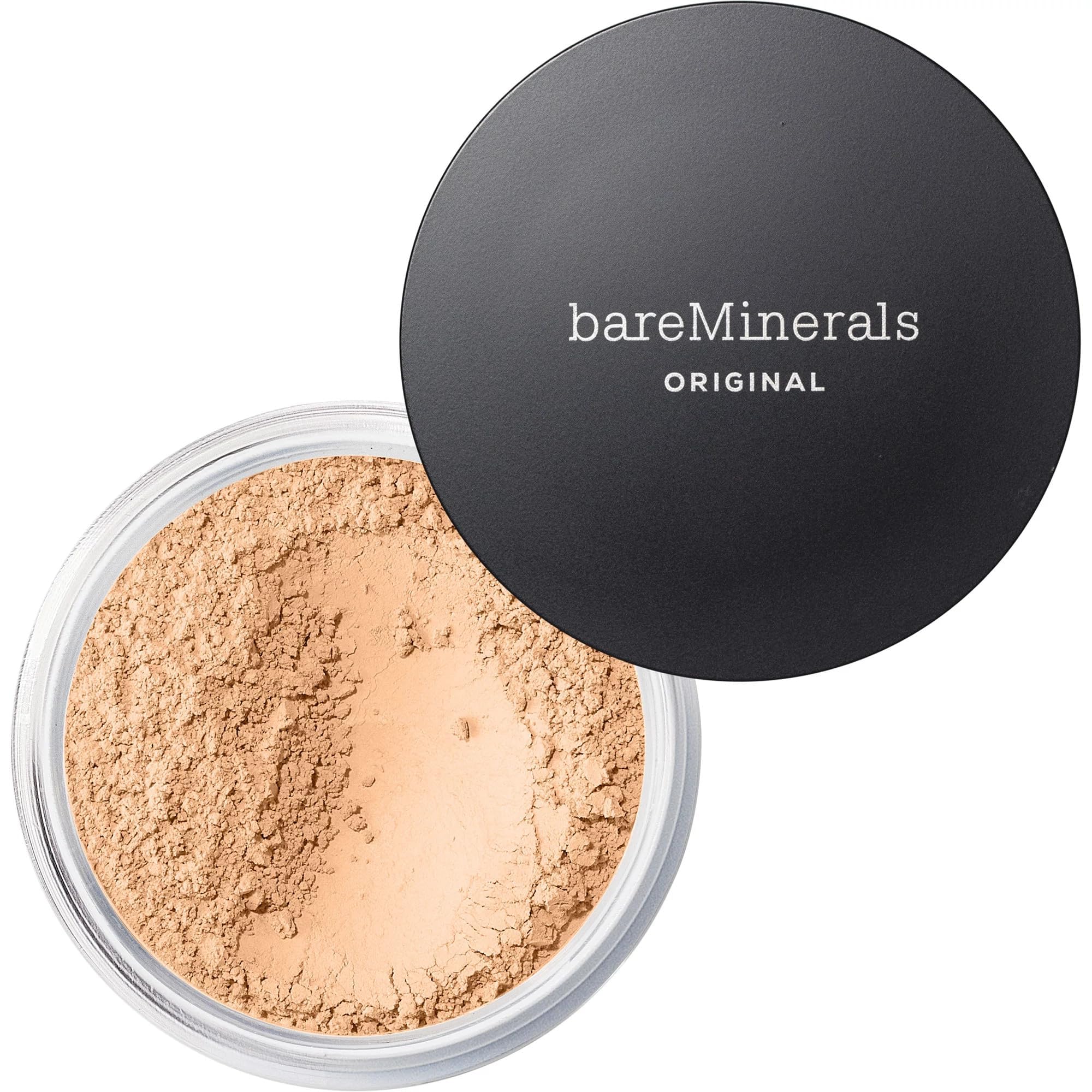 bareMinerals envase frontal del polvo suelto mostrando tono Neutral Ivory